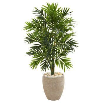 4 Areca Artificial Palm Tree in Sand Colored Planter - SKU #5636