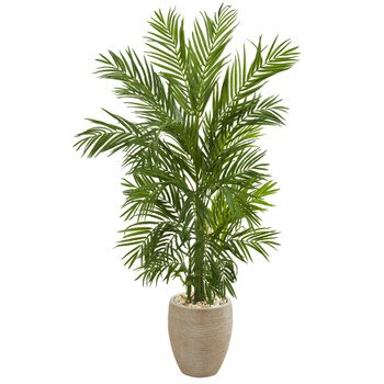 5 Areca Palm Artificial Tree in Sand Colored Planter - SKU #5642