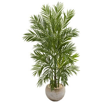 5 Areca Palm Artificial Tree in Bowl Planter - SKU #5646