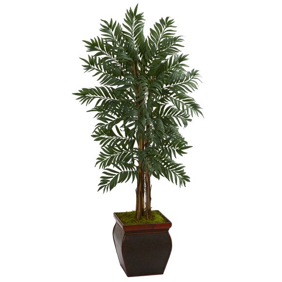 5 Parlor Palm Artificial Tree in Decorative Planter - SKU #5728