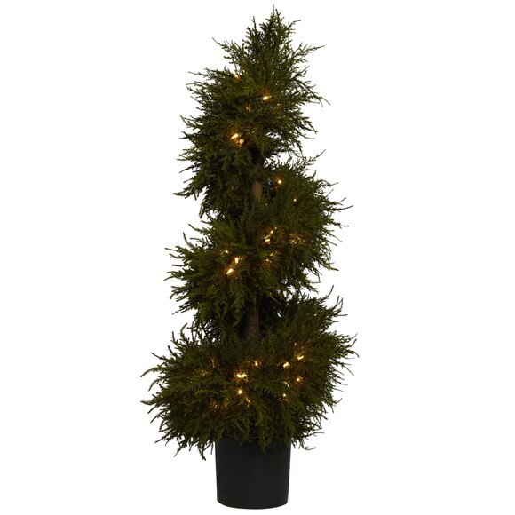43 Cedar Spiral Topiary w/Lights - SKU #5915 - 1