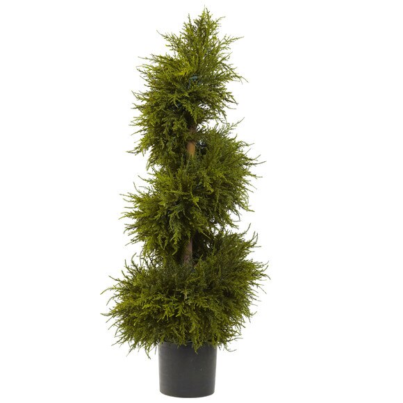 43 Cedar Spiral Topiary w/Lights - SKU #5915 - 2