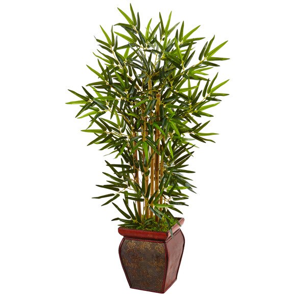 3.5 Bamboo Tree in Wooden Decorative Planter - SKU #5933