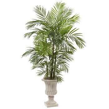 6 Areca Palm Artificial Tree in Urn UV Resistant Indoor/Outdoor - SKU #5936