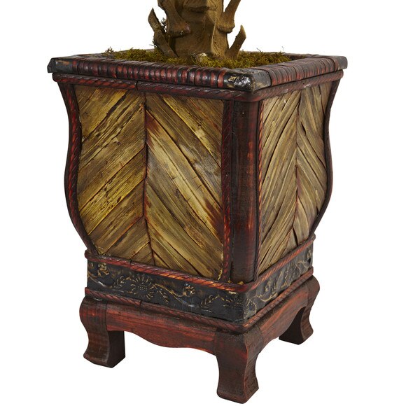 3 Cycas Tree in Wood Planter - SKU #5972 - 3
