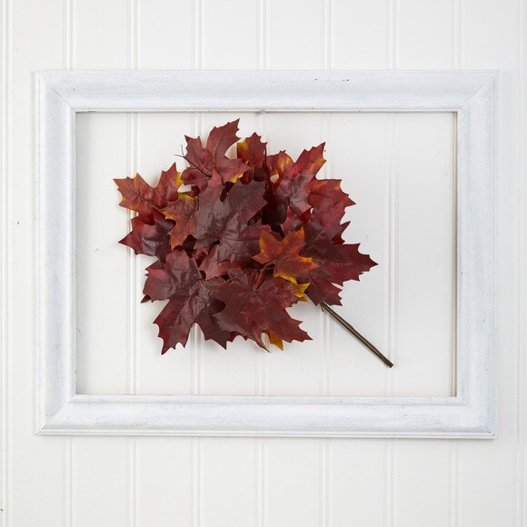 18 Autumn Maple Leaf Artificial Flower Set of 2 - SKU #6281-S6