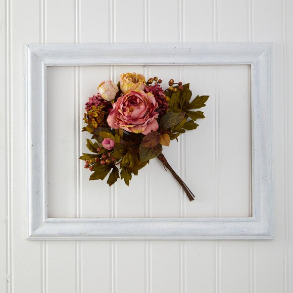 17 Peony Artificial Flower Bouquet Set of 2 - SKU #6283-S2
