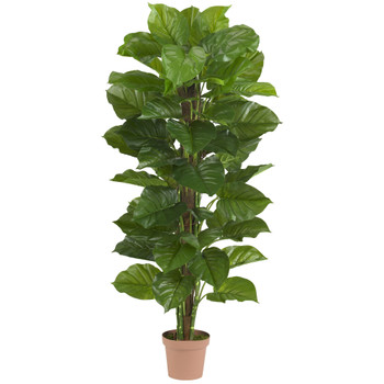 63 Large Leaf Philodendron Silk Plant Real Touch - SKU #6594