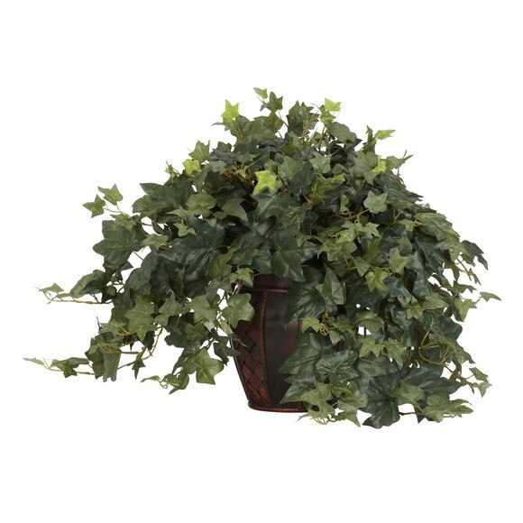 Puff Ivy w/Decorative Vase Silk Plant - SKU #6660