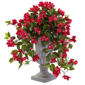 Bougainvillea with Urn UV Resistant Indoor/Outdoor - SKU #6839-RD