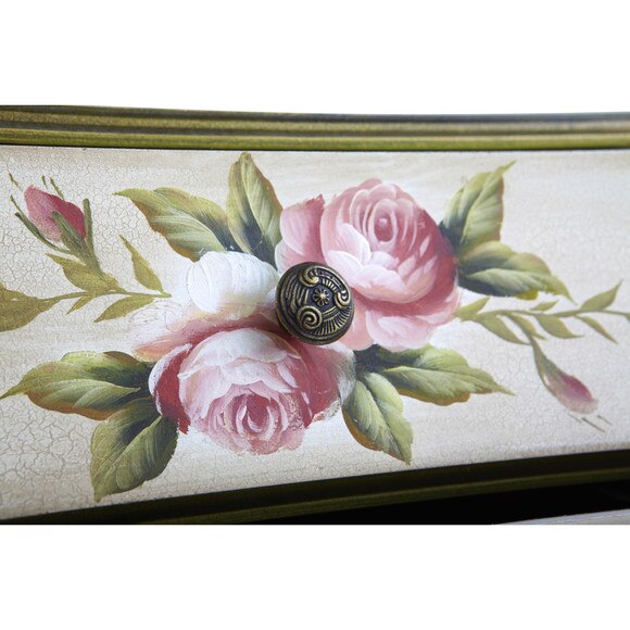 Antique Night Stand w/Floral Art - SKU #7012 - 5