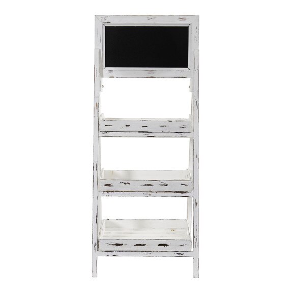 3 White Washed Farmhouse Stand with Chalkboard - SKU #7042 - 2