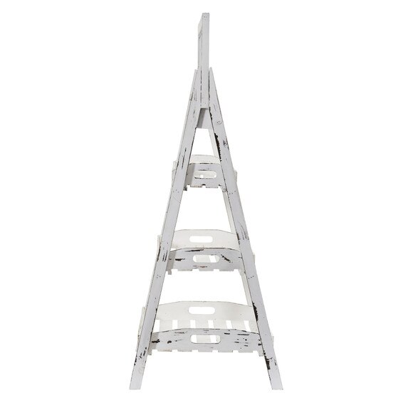 3 White Washed Farmhouse Stand with Chalkboard - SKU #7042 - 3