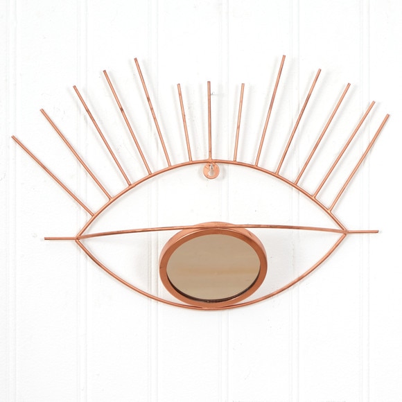 19 Gold Metal Eye Wall Mirror - SKU #7137 - 2