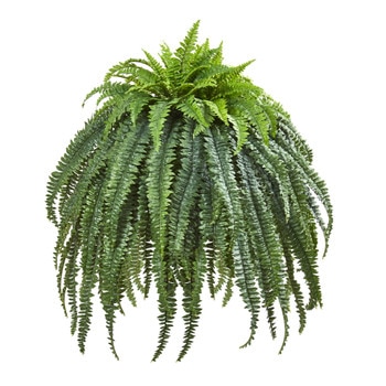 56 Giant Boston Fern Artificial Plant in Cement Bowl - SKU #8646