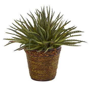 13 Aloe Artificial Plant in Basket - SKU #8859