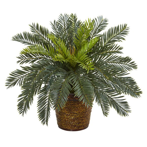 15 Cycas Artificial Plant in Basket - SKU #8875