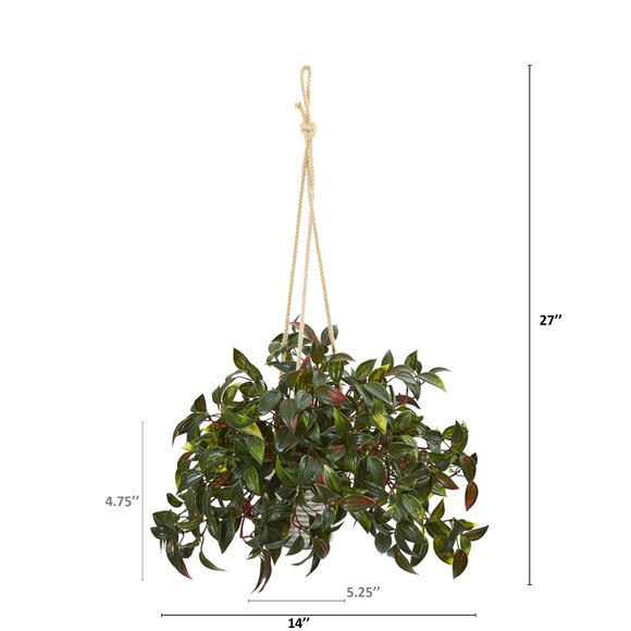 27 Mini Melon Artificial Plant in Hanging Bucket UV Resistant Indoor/Outdoor Set of 2 - SKU #8885-S2 - 1