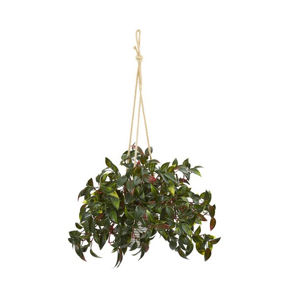 27 Mini Melon Artificial Plant in Hanging Bucket UV Resistant Indoor/Outdoor Set of 2 - SKU #8885-S2 - 2