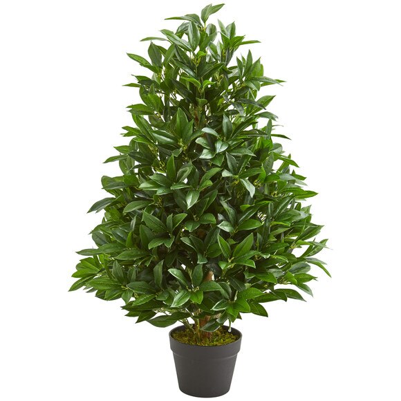 3 Bay Leaf Artificial Topiary Tree UV Resistant Indoor/Outdoor - SKU #9132