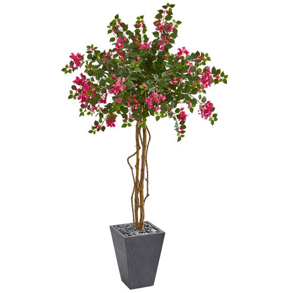 6.5 Bougainvillea Artificial Tree in Decorative Planter - SKU #9292