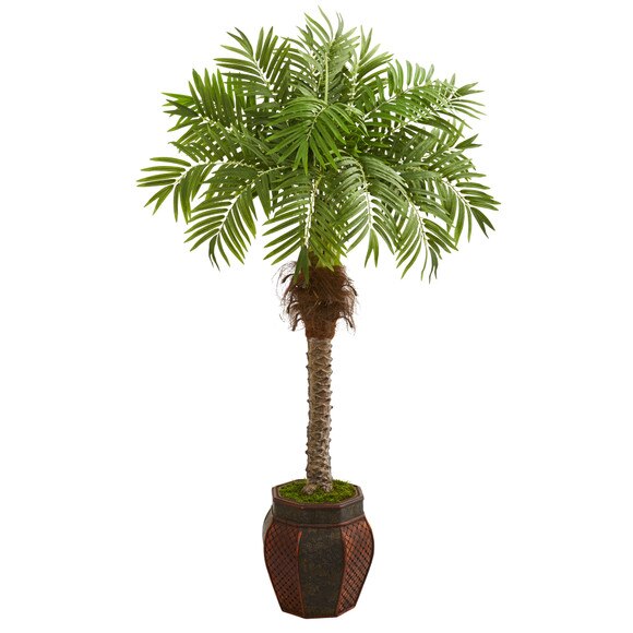 62 Robellini Palm Artificial Tree in Decorative Planter - SKU #9426
