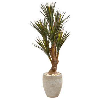 50 Yucca Artificial Tree in Planter UV Resistant Indoor/Outdoor - SKU #9643