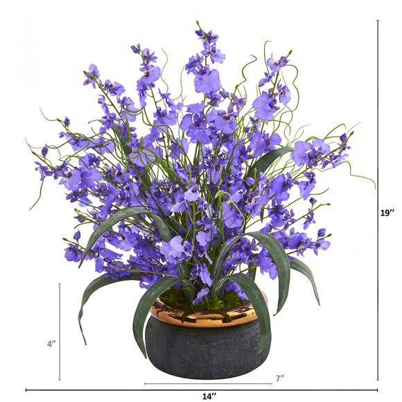 19 Dancing Lady Artificial Arrangement in Vase - SKU #A1039-PP - 3