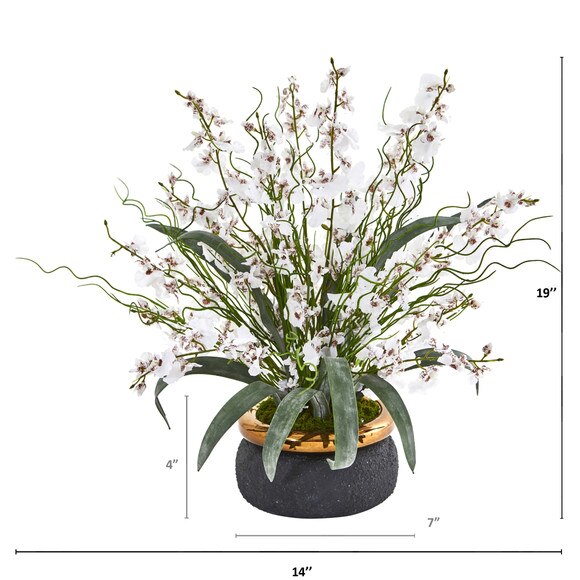 19 Dancing Lady Artificial Arrangement in Vase - SKU #A1039-PP - 1