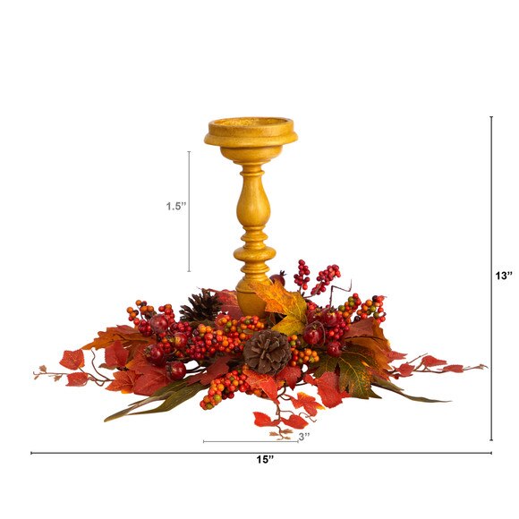15 Harvest Fall Artificial Candelabrum Arrangement - SKU #A1775 - 1