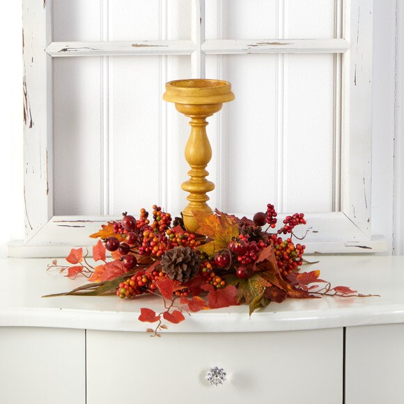 15 Harvest Fall Artificial Candelabrum Arrangement - SKU #A1775 - 2