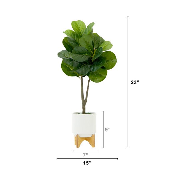 33 Artificial Fiddle Fig with Stand Planter - SKU #A2131 - 1