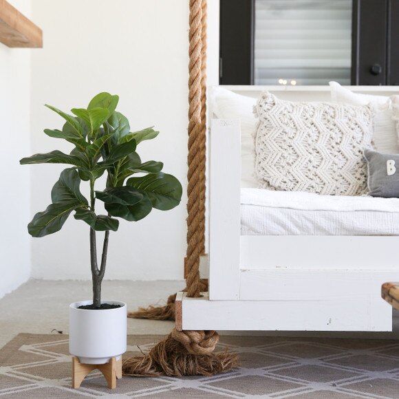33 Artificial Fiddle Fig with Stand Planter - SKU #A2131 - 2