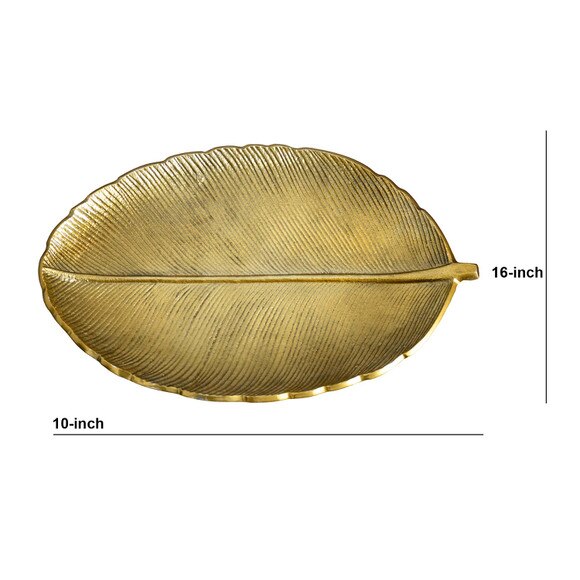 16 Gold Leaf Tray Decorative Accent - SKU #D1027 - 1