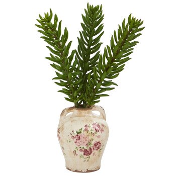 20 Succulent Artificial Plant in Floral Jar - SKU #P1013