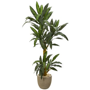 5 Yucca Artificial Plant in Sandstone Planter - SKU #P1239