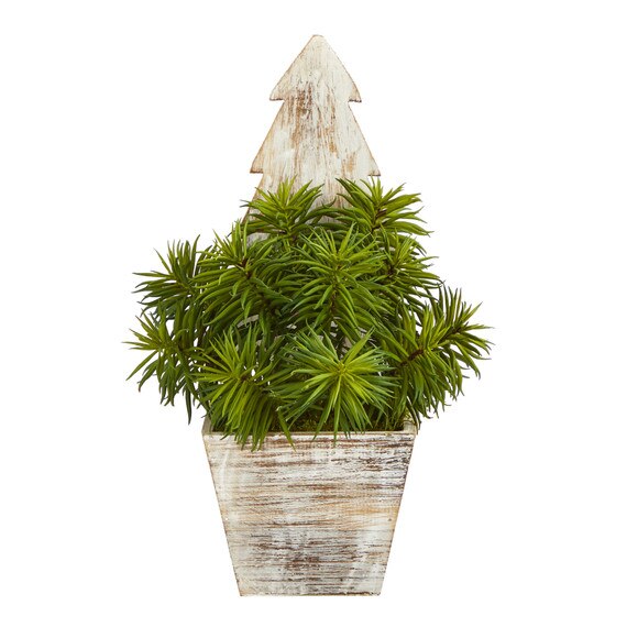 15 Succulent Artificial Plant in Christmas Tree Planter - SKU #P1333