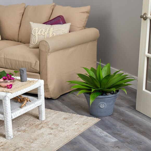 22 Agave Succulent Artificial Plant in Gray Planter - SKU #P1423 - 3