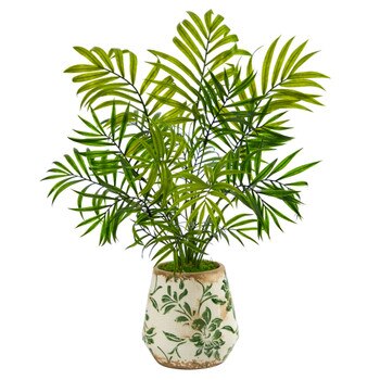 18 Mini Areca Palm Artificial Plant in Floral Vase - SKU #P1499
