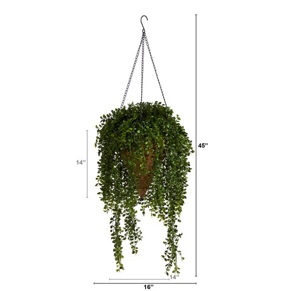 45 Gleditsia Artificial Plant in Hanging Cone Basket UV Resistant Indoor/Outdoor - SKU #P1605 - 1