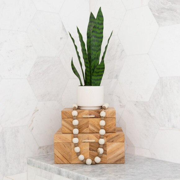 16 Artificial Sansevieria Snake Plant with Decorative Planter - SKU #P1913 - 2