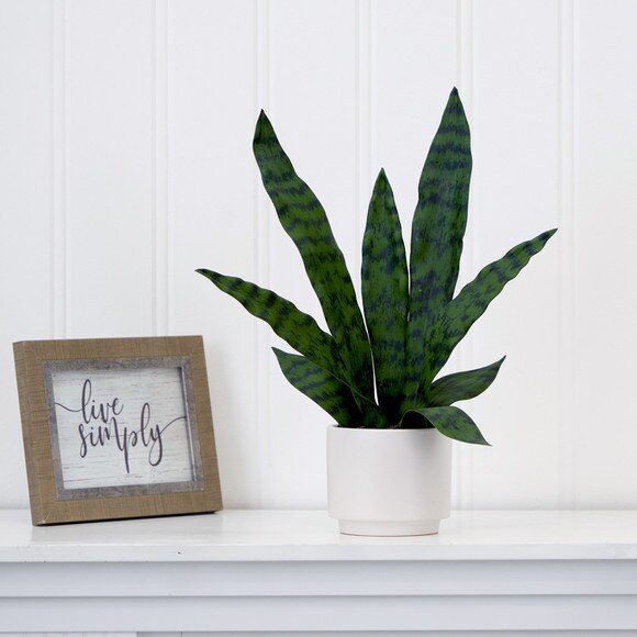 16 Artificial Sansevieria Snake Plant with Decorative Planter - SKU #P1913 - 3