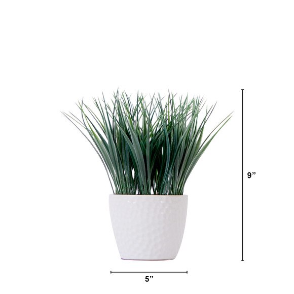 9 Artificial Grass Plant with Decorative Planter - SKU #P1914 - 1