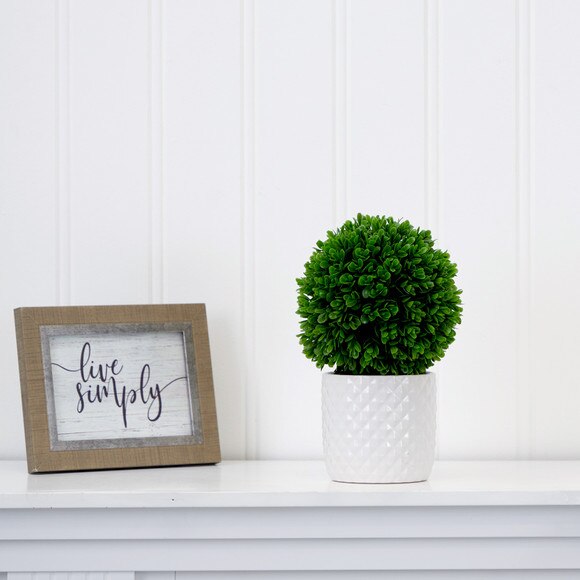 10 Artificial Boxwood Topiary Plant with Decorative Planter - SKU #P1916 - 3