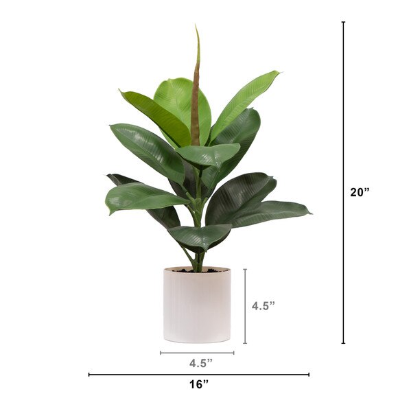 20-in Artificial Fiddle Leaf Fig Plant - SKU #P2048-S1 - 1