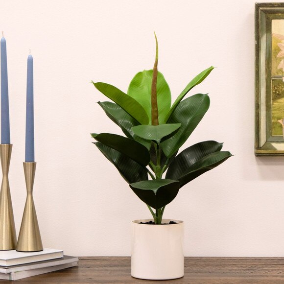 20-in Artificial Fiddle Leaf Fig Plant - SKU #P2048-S1 - 6