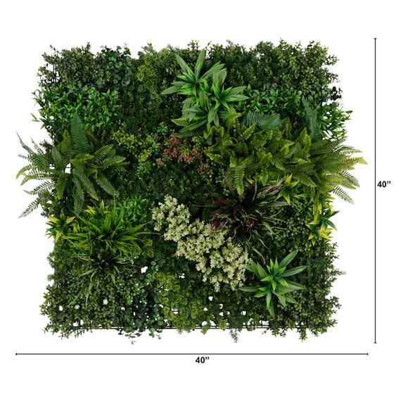 40 x 40 UV Resistant Amazon Rainforest Artificial Living Wall Panel Indoor/Outdoor - SKU #P2088 - 1