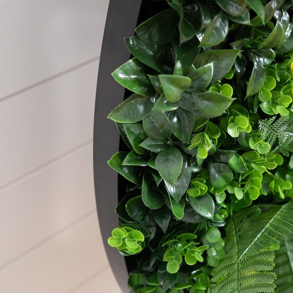 40 UV Resistant Almafi Coast Artificial Living Wall Art Panel in Black Aluminum Frame - SKU #P2103 - 5