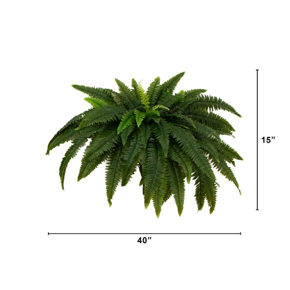 40 UV Resistant Artificial Boston Fern Indoor/Outdoor - Set of 2 - SKU #P2180-S2 - 1