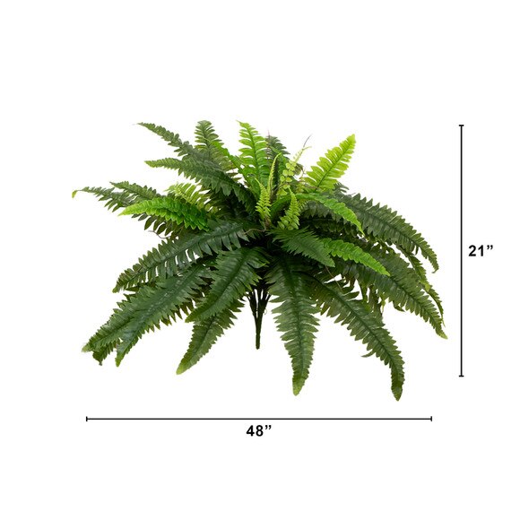 48 UV Resistant Artificial Boston Fern Indoor/Outdoor - Set of 2 - SKU #P2181-S2 - 1